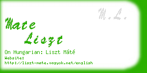 mate liszt business card